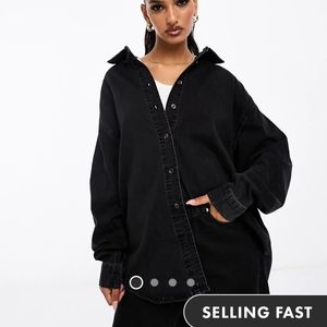 ASOS Design black denim shirt